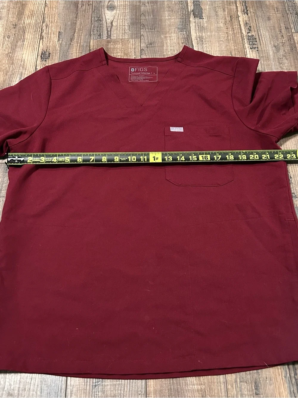 FIGS Maroon Scrub Set - Top & Jogger Pants - Picture 3 of 15